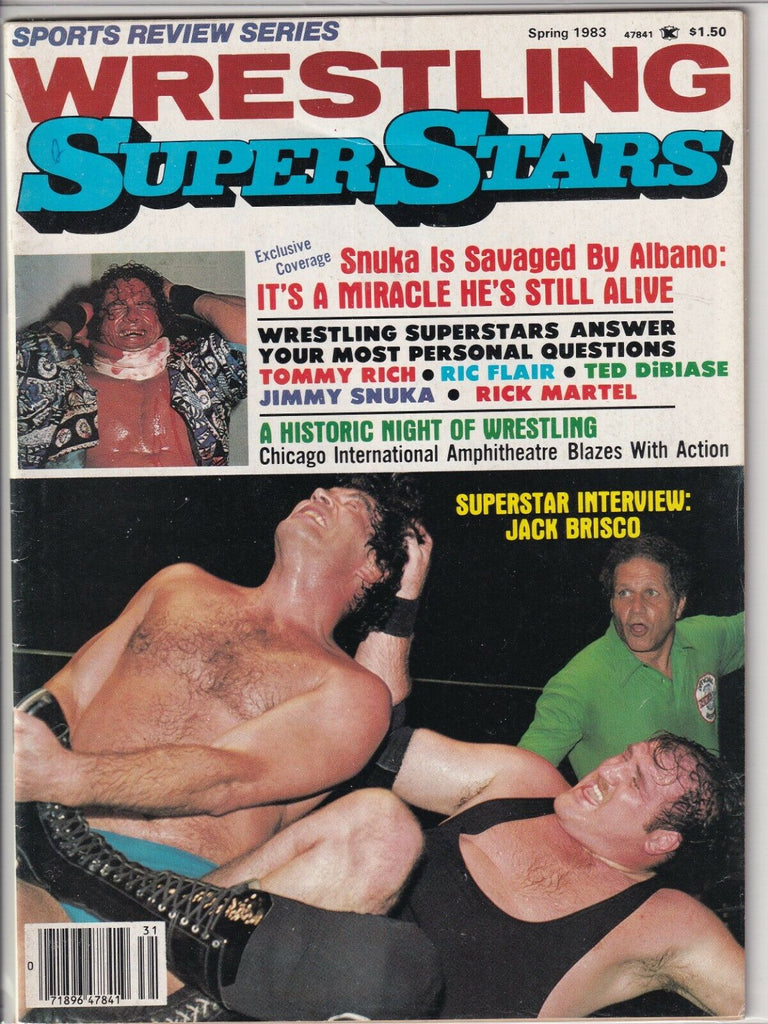 Wrestling Superstars Jack Brisco Jimmy Snuka & Albano Spring 1983 052419nonr