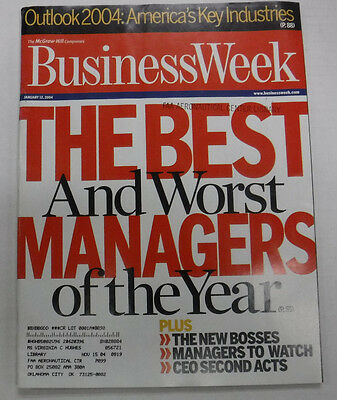 Business Week Magazine The Best And Worst Managers January 2004 071315R