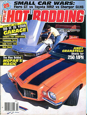 Popular Hot Rodding Magazine March 1987 Andy Granatelli EX 022316jhe
