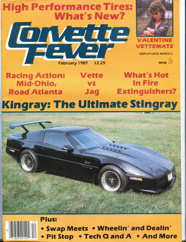Corvette Fever Magazine February 1987 Kingray Stingray 071017nonjhe