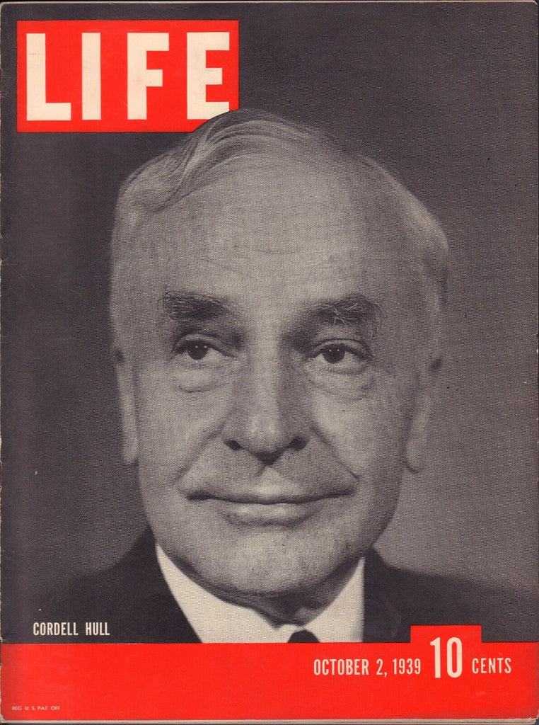 Life October 2 1939 Cordell Hull VG 100416DBE