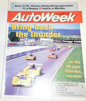 Autoweek Magazine Bring Back The Thunder August 1996 080714R