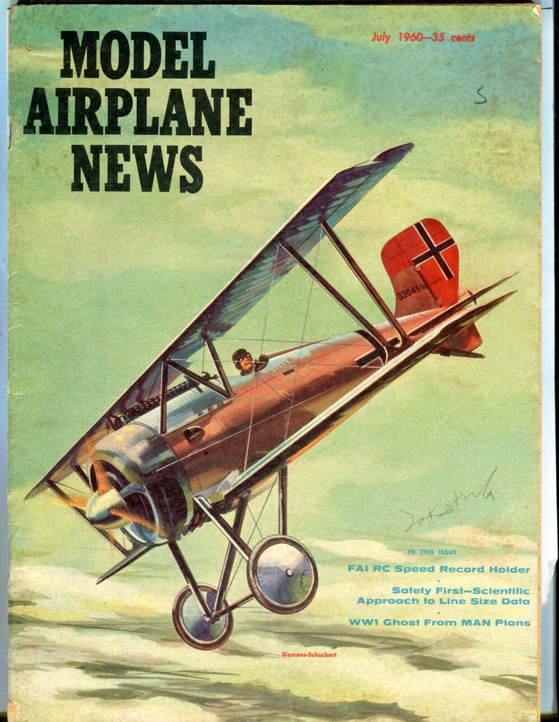 Model Airplane News Magazine July 1960 Siemens VG 040817nonjhe