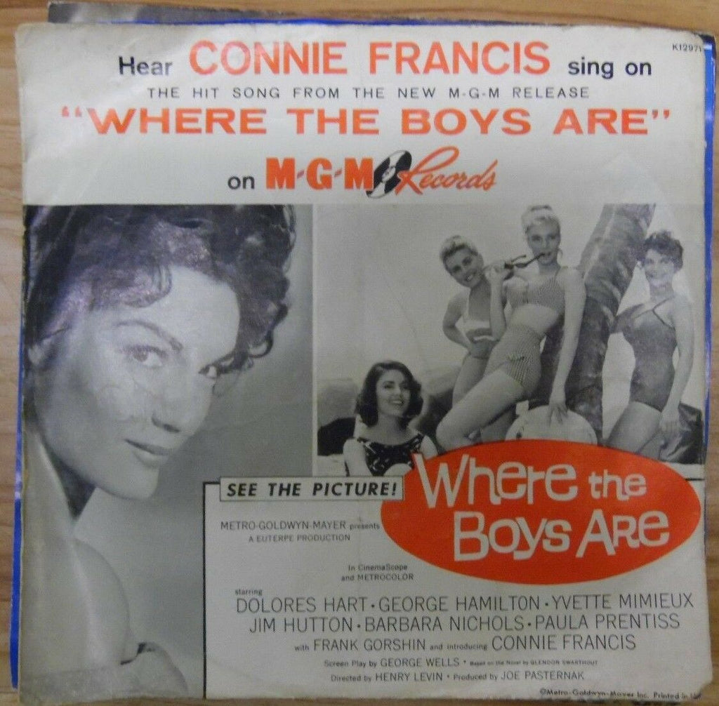 Connie Francis Where The Boys Are MGM K12971 7"/45rpm 021518DB45