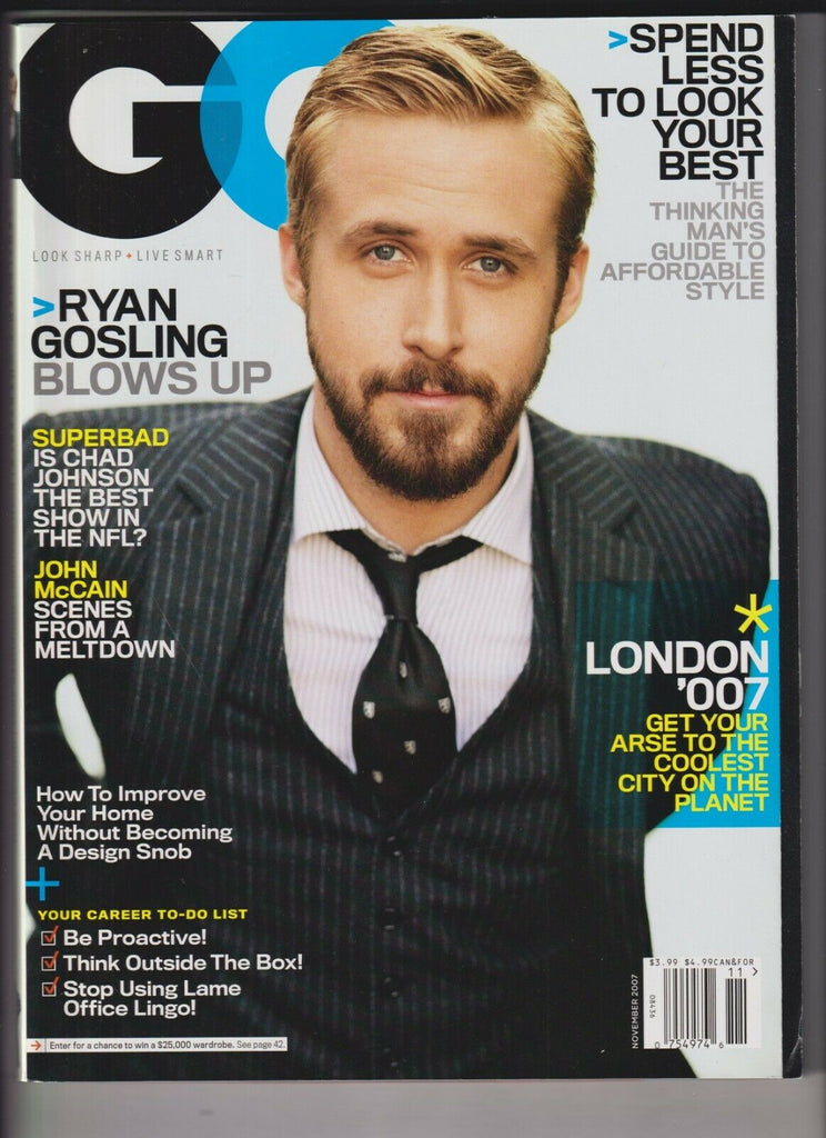 GQ Mag Ryan Gosling John McCain Chad Johnson November 2007 030720nonr