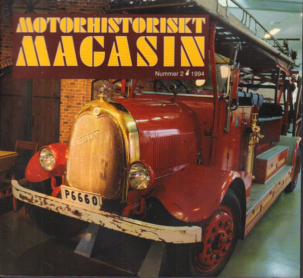 Motorhistoriskt Magasin Swedish Car Magazine #2 1994 Tidaholms 031617nonDBE