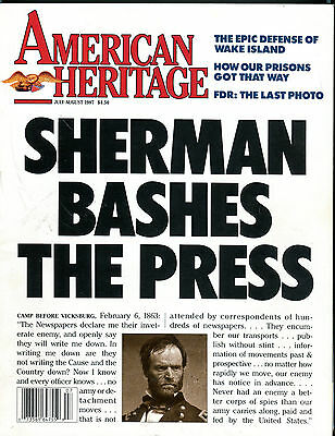 American Heritage Magazine July/August 1987 William Sherman EX 081216jhe