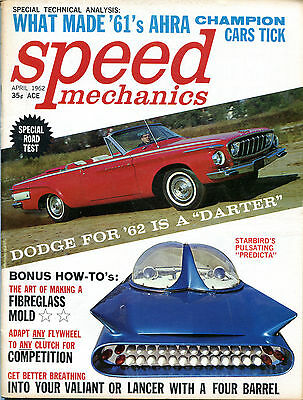 Speed Mechanics Magazine April 1962 Dodge for '62 "Darter' EX NO ML 121415jhe