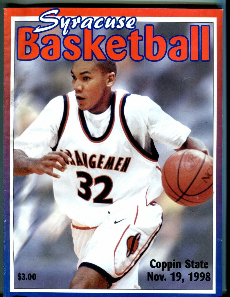 1998 Syracuse Basketball Program Coppin St. Ryan Blackwell VG 051917nonjhe