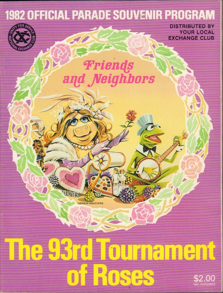 1982 Official Parade Souvenir Program 93rd Tournament of Roses VG 110916DBE