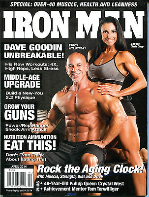Iron Man Magazine April 2014 Dave Goodin Cinzia Clapp IFBB Pro EX 123015jhe