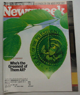 Newsweek Magazine Who's The Greenest Of Them All President April 2008 052615R2