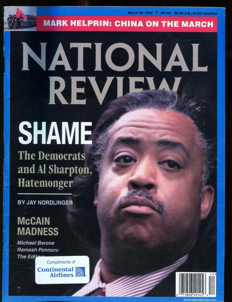 National Review Magazine March 20 2000 Al Sharpton VG No ML 010617jhe