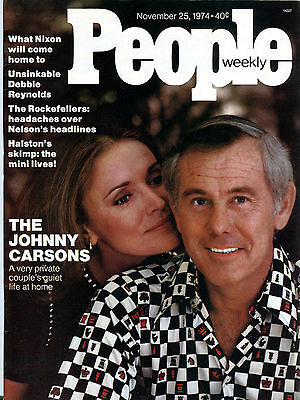 People Magazine November 25 1974 Johnny Joanna Carson EX 012116jhe