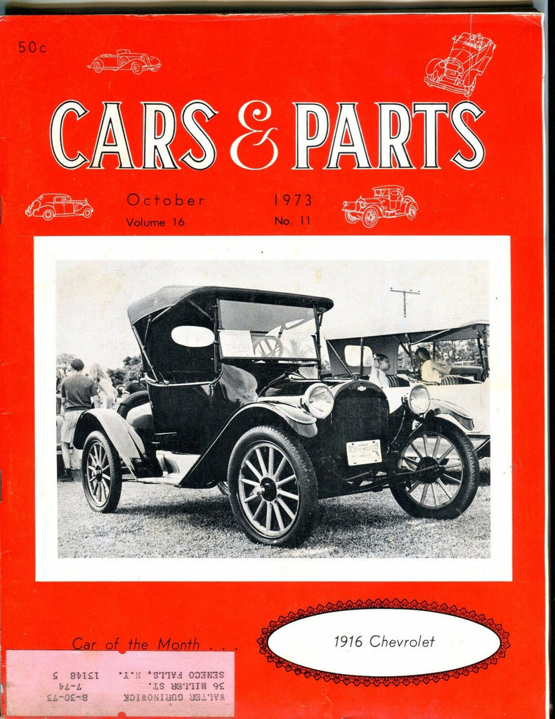 Cars & Parts Magazine October 1973 1916 Chevrolet EX w/ML 051817nonjhe2