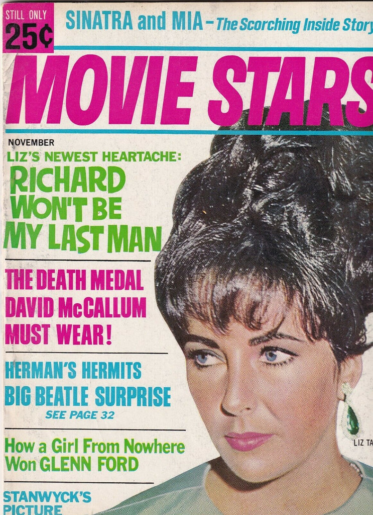 Movie Stars Mag Liz Taylor Frank Sinatra Mia Farrow November 1965 062919nonr