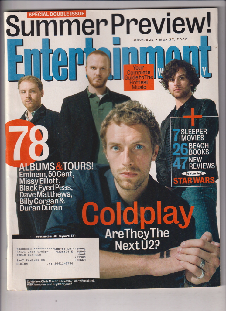 Entertainment Weekly Coldplay Summer Preview May 27, 2005 011820nonr