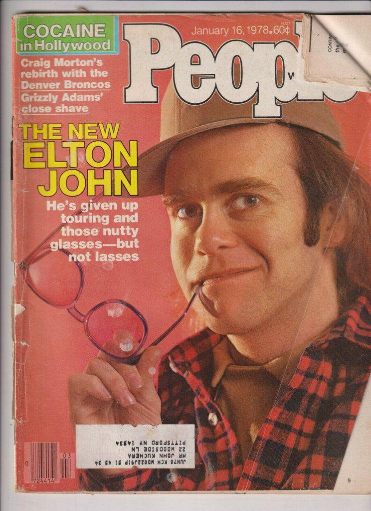 People Weekly Mag Elton John Craig Morton January 16, 1978 111519nonr