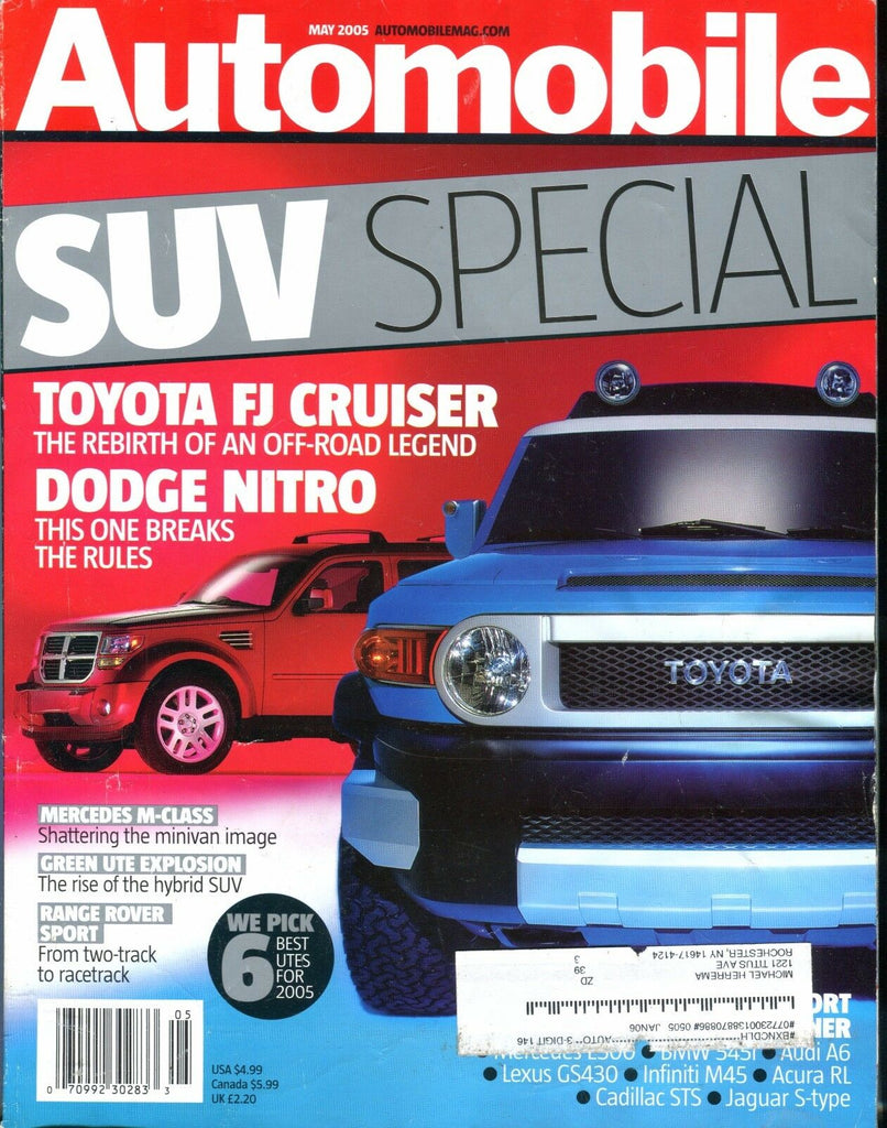 Automobile Magazine May 2005 SUV Special EX w/ML 022817nonjhe