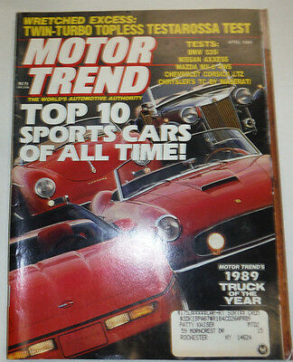 Motor Trend Magazine Top 10 Sports Cars & Bmw 535i April 1989 022315r2