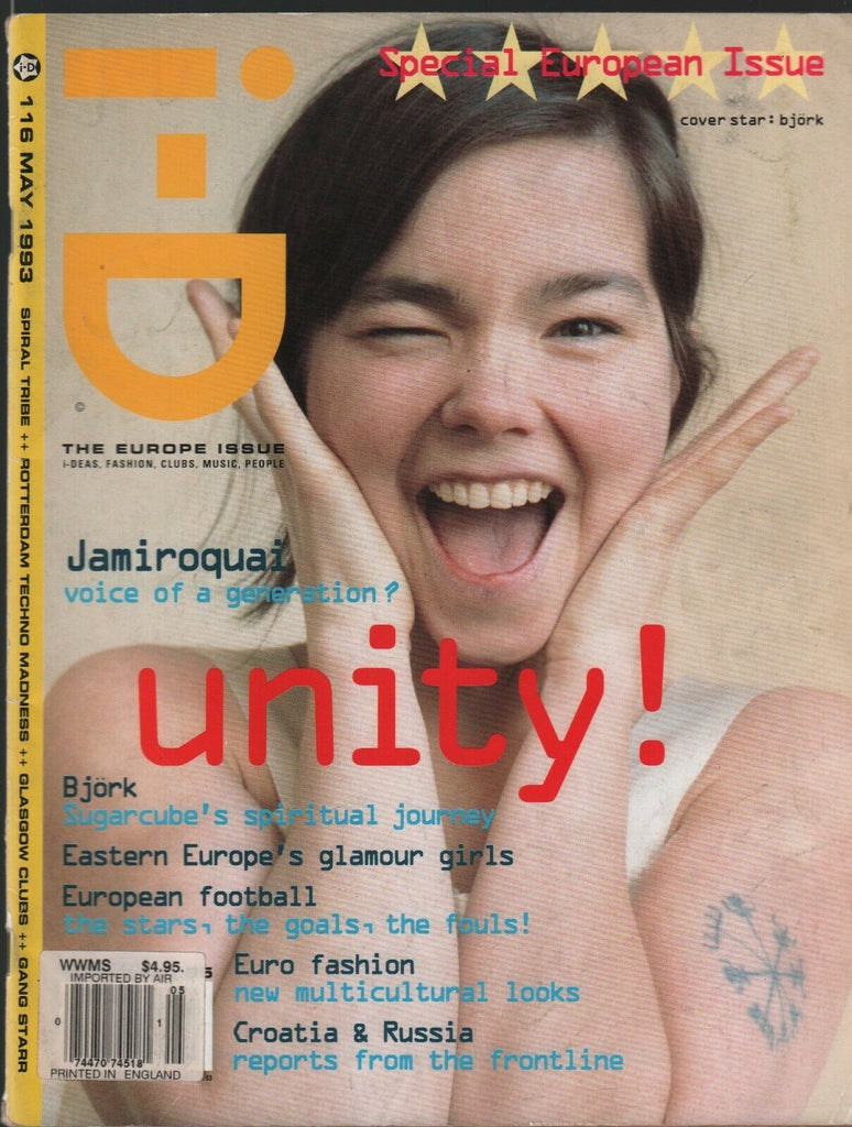 i-D Pop Culture Magazine May 1993 Bjork Sugarcube Anne Parillaud 020321ame