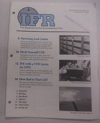 IFR Pilot Magazine Surviving Lost Comm December 1992 FAL 061815R
