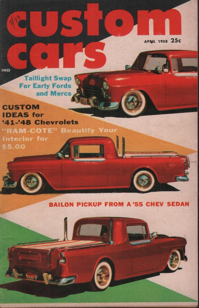 Custom Cars April 1958 Dick Collier Al Paloczy 082118DBE