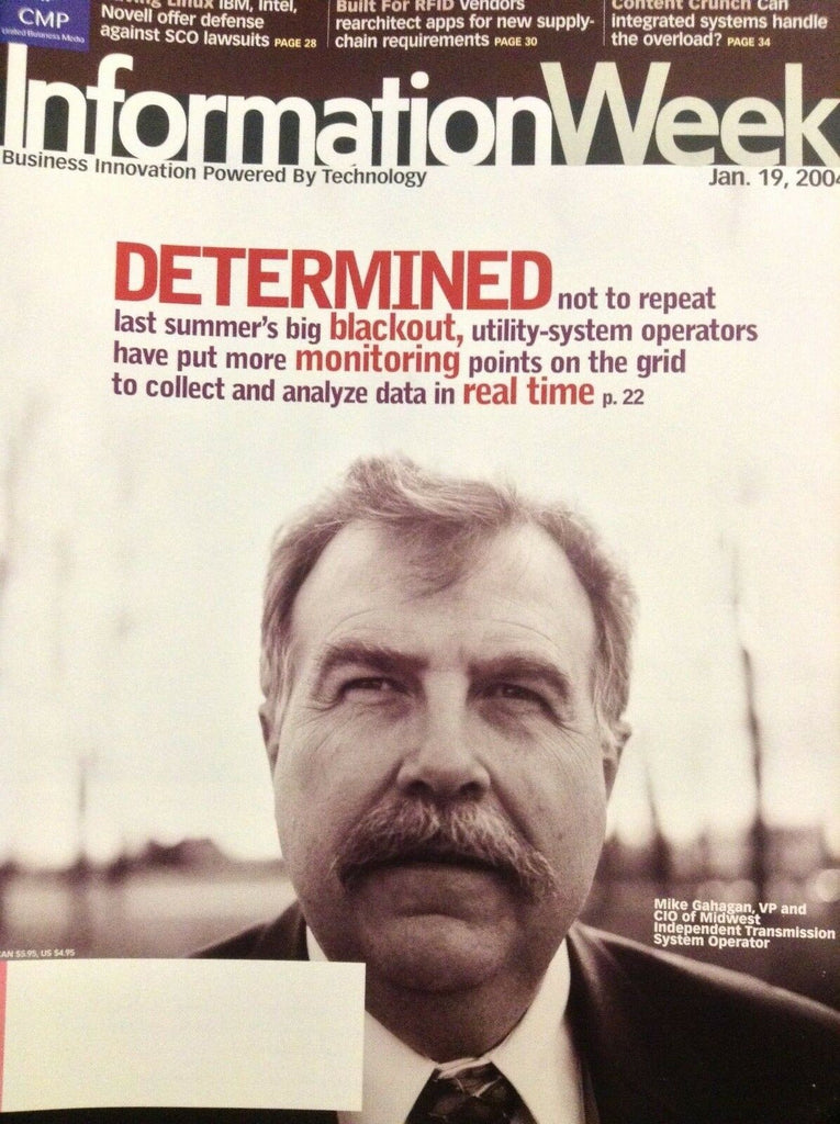Information Week Magazine Mike Gahagan CIO Of MIT January 19, 2004 051018nonrh