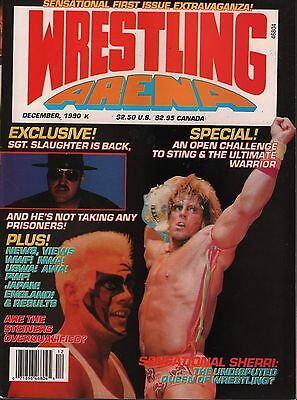 Wrestling Arena December 1990 The Ultimate Warrior, Sting EX 122215DBE