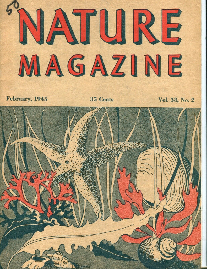 Nature Magazine February 1945 Seashells VG No ML 051017nonjhe