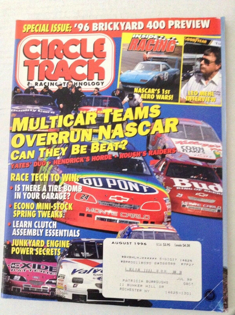 Circle Track Magazine Multicar Teams Overrun Nascar August 1996 040417NONRH