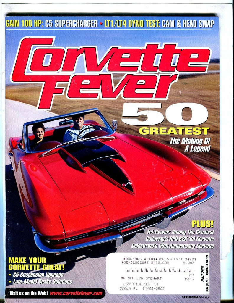 Corvette Fever Magazine June 2003 C5 Suspension EX w/ML 042517nonjhe