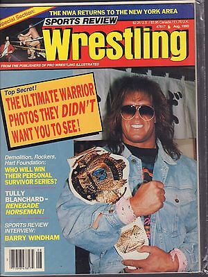 Sports Review Wrestling August 1990 The Ultimate Warrior VG 072916DBE