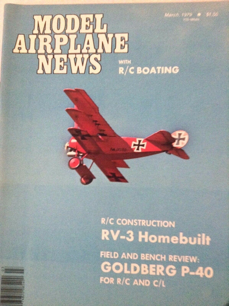 Model Airplane News Magazine Rv-3 Homebuilt march 1979 082817nonrh