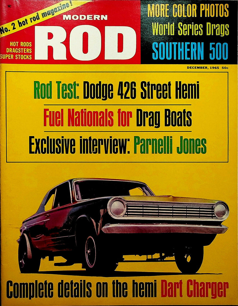 Modern Rod December 1965 Hemi Dart Charger Parnelli Jones Southern 500 050420DBE