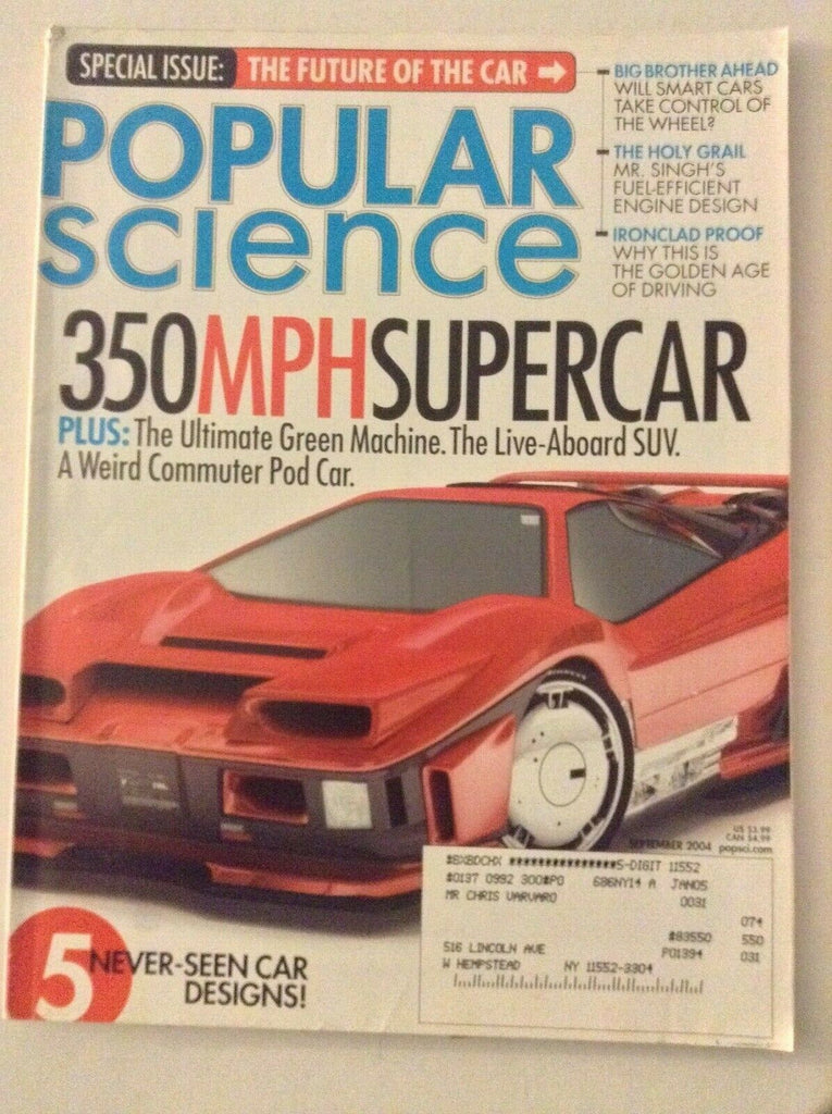 Popular Science Magazine The Future Of The Car September 2004 060119nonrh