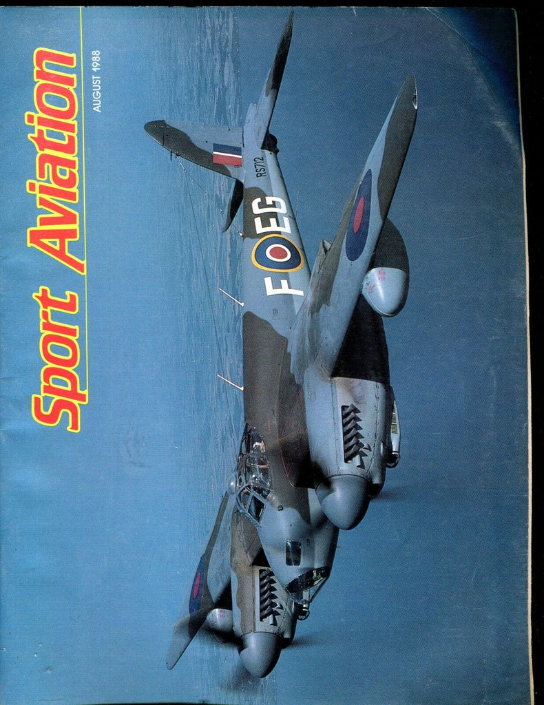 Sport Aviation Magazine August 1988 Kermit Weeks Mosquito EX No ML 011717jhe