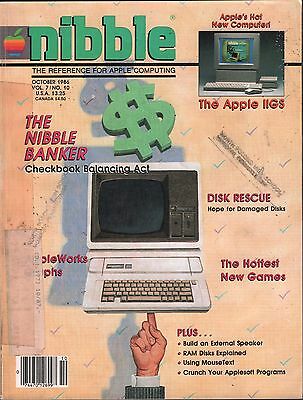 nibble magazine October 1986 The Nibble Banker, Disk Rescue w/ML VG 010416DBE