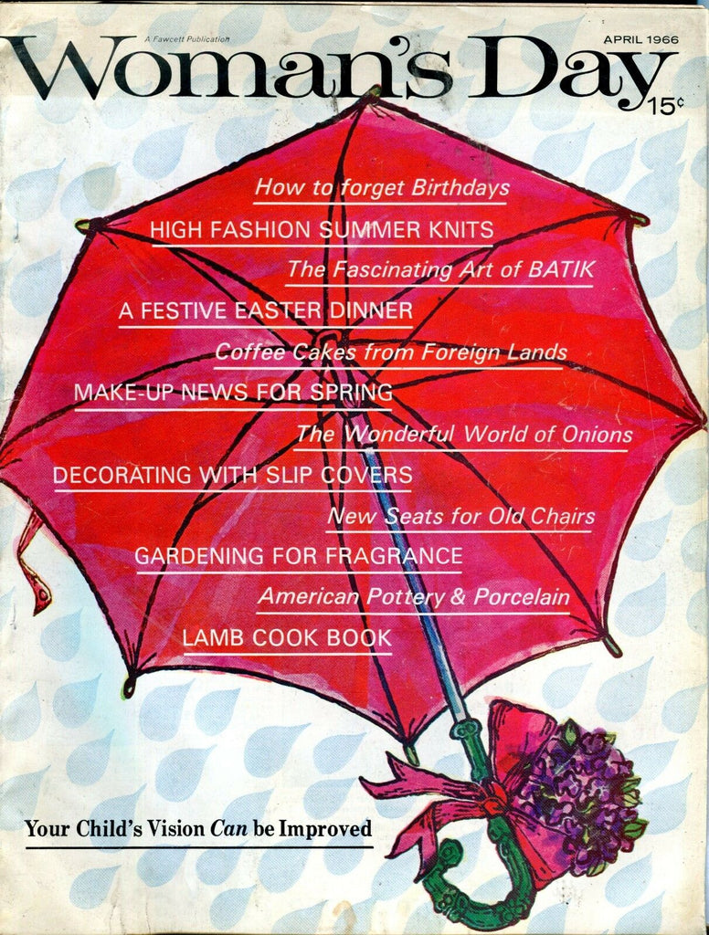 Woman's Day Magazine April 1966 High Fashion Summer Knits VG NO ML 091316jhe