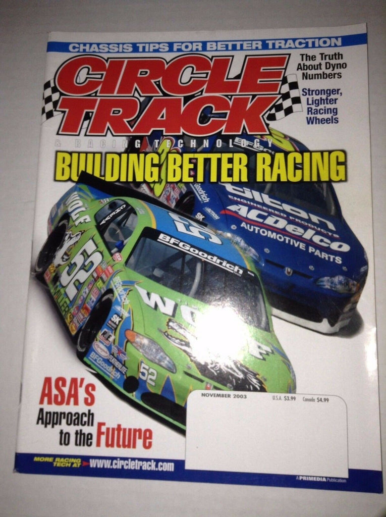 Circle Track Magazine ASA's Approach To The Future November 2003 040517NONRH