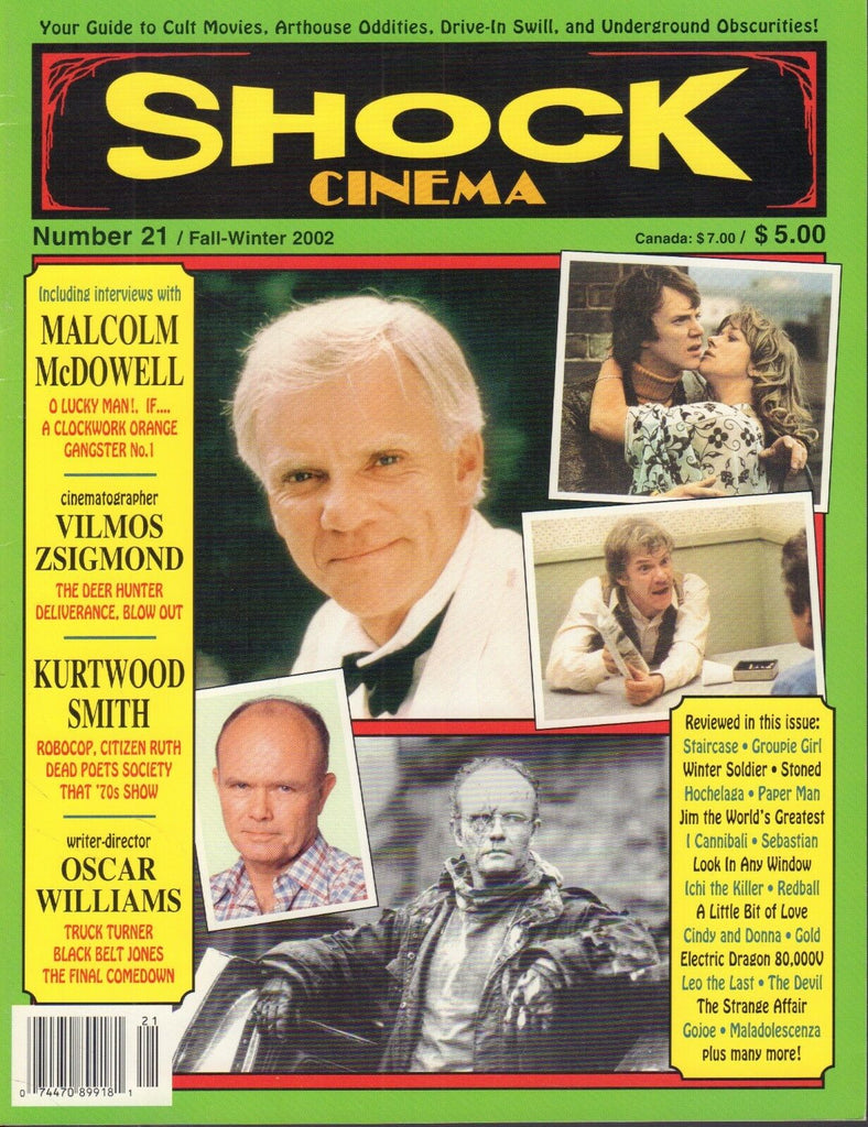 Shock Cinema #21 Malcolm McDowell Vilmos Zsigmond Kurtwood Smith 022818DBE