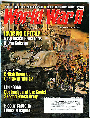 World War II Magazine February 2002 Invasion Of Italy EX 022916jhe