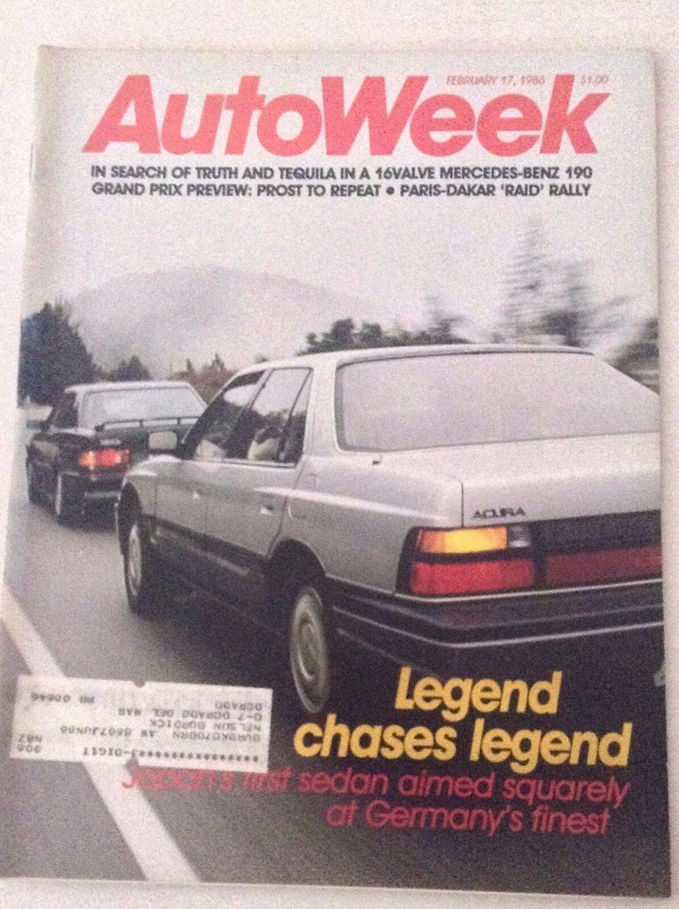 Autoweek Magazine Japans First Sefan Paris Dakar February 17, 1986 011717RH