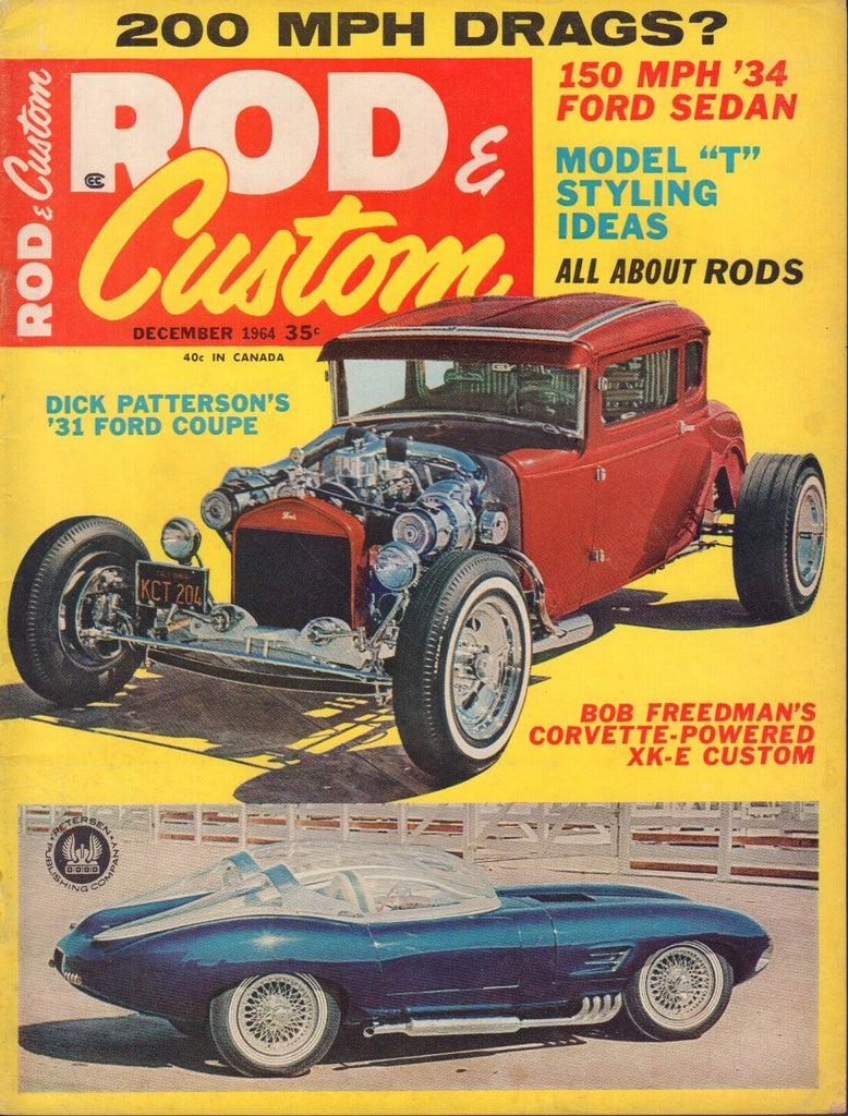 Rod & Custom December 1964 '31 Ford Coupe, Corvette-Powered XK-E 030117nonDBE