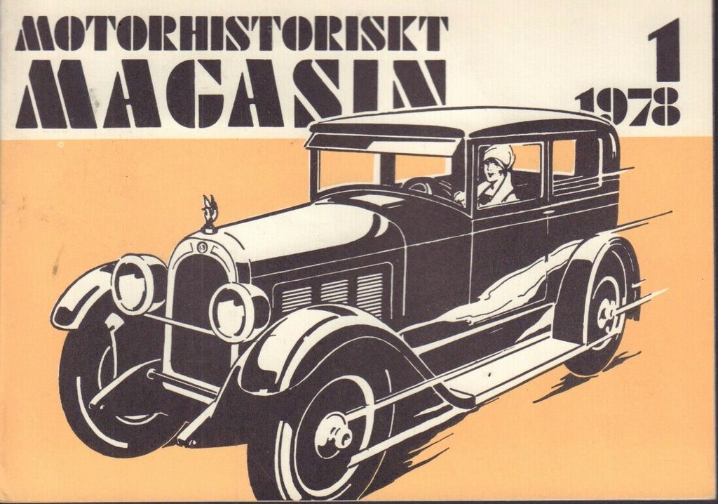 Motorhistoriskt Magasin Swedish Car Magazine 1 1978 Belleville 040317nonDBE