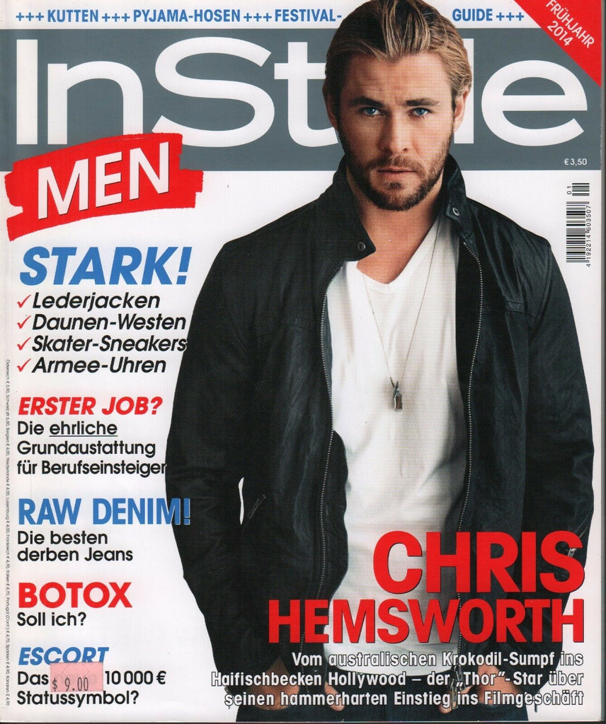 InStyle Men German Spring 2014 Chris Hemsworth Liam Neeson Aaron Paul 091318DBE2