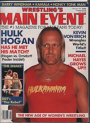 Wrestling's Main Event February 1987 Hulk Hogan Complete EX 120915DBE