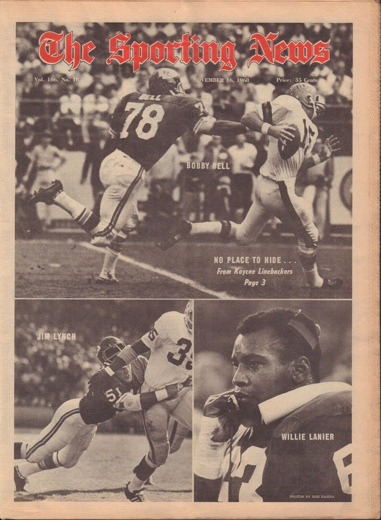 The Sporting News Magazine November 16 1968 Bobby Bell 091117jhsn