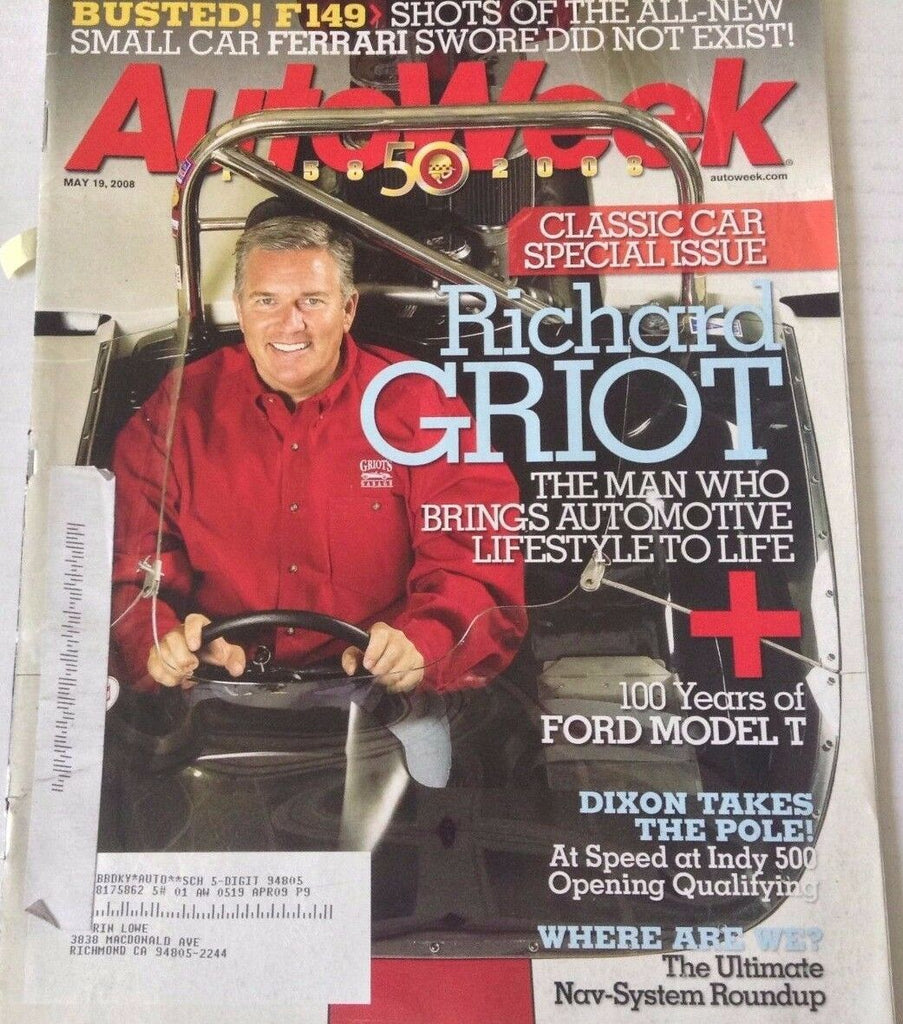 AutoWeek Magazine Richard Griot Classic Car Issue May 19, 2008 080217nonrh