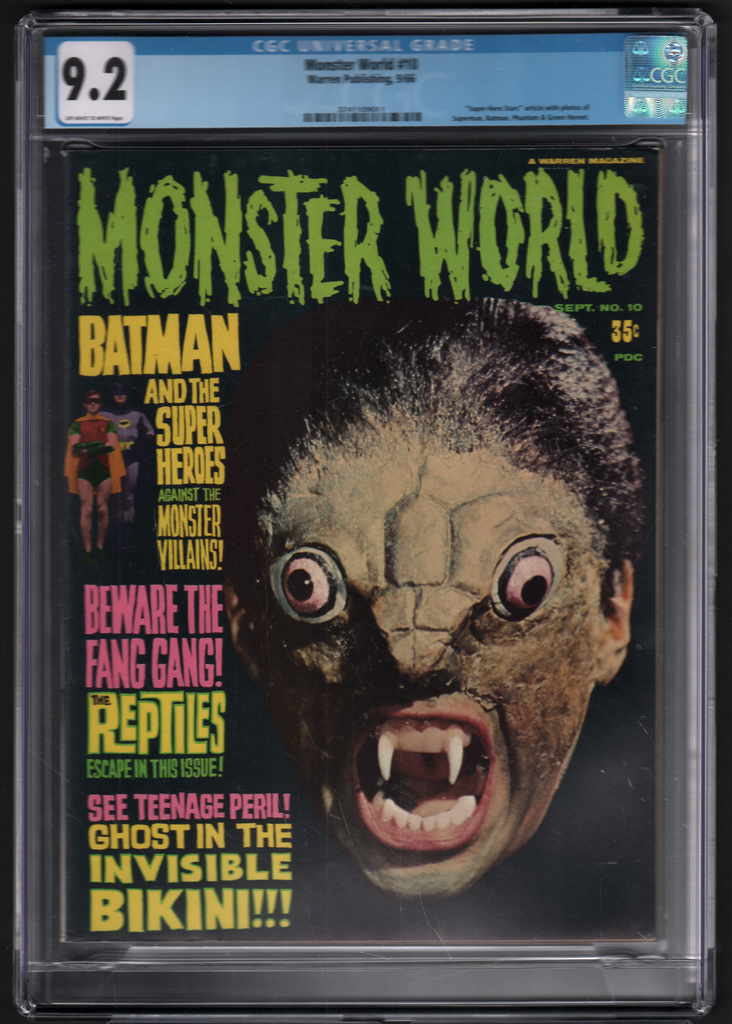 Monster World #10 9/66 Batman Superman Green Hornet Phantom CGC 9.2 020221DBGD